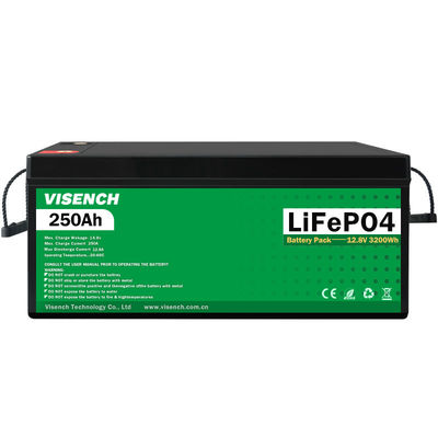 비센치 딥 사이클 저장 에너지 시스템 12V 250Ah LiFePO4 재충전 리?? 철화강 배터리