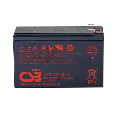CSB 배터리 UPS12460 12V 460W UPS 데이터 센터용 유지보수 없는 밸브 조절 납산 배터리