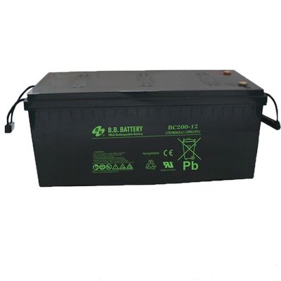 BB 배터리 BC200-12 12V 200Ah 최고 에너지 저장 유지 보수 무료 재충전 가능한 VRLA 배터리 200Ah 전기 전력