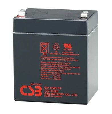 CSB 배터리 GP1245 12V 16W 고성능 충전 가능한 유지보수 없는 VRLA 16W 배터리