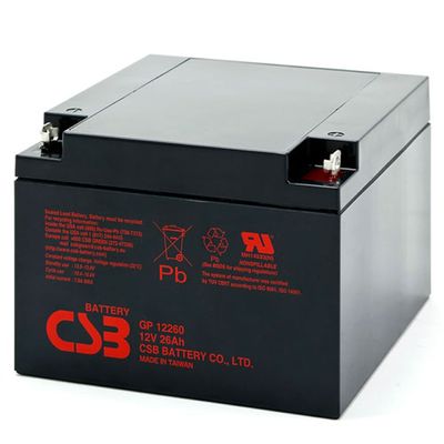 CSB GP12260 12V 26Ah 에너지 저장 유지 보수 무료 재충전 가능한 VRLA 12V 26Ah CSB AGM 배터리