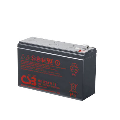 CSB 배터리 HR1218W 12V 18W 1.67V 고성능 충전 가능한 유지보수 없는 12V 18W 납산 배터리