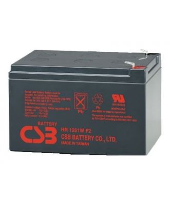 HR1251W 12V CSB 배터리 51W 12V 12Ah 재충전 가능한 유지보수 없는 납산 배터리