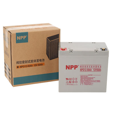 NPP NP12-50Ah 재충전 가능한 젤 딥 사이클 배터리 밸브 제어 된 납 산성 배터리 저장 배터리