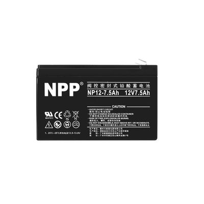 NPP NP12-7.5Ah 최고 에너지 저장 유지 보수 무료 재충전 가능한 밀폐 된 납산 12V 7.5Ah 젤 배터리