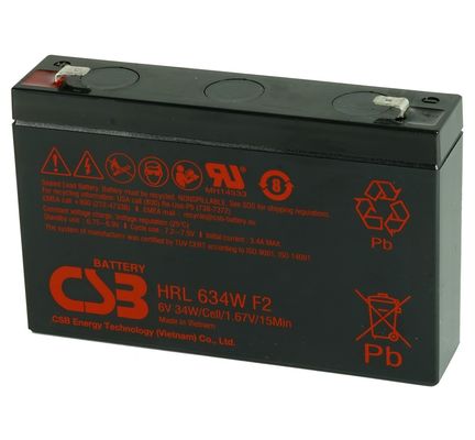 CSB 배터리 HRL634W 6V 34W 전기 발전용 고성능 재충전 가능한 납산 건조 배터리