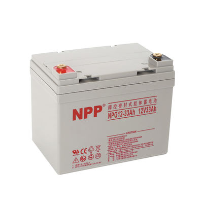 NPP NPG12-33 깊은 사이클 에너지 저장 유지 보수 무료 재충전 가능 밀폐 된 납 산성 젤 배터리 12V 55Ah