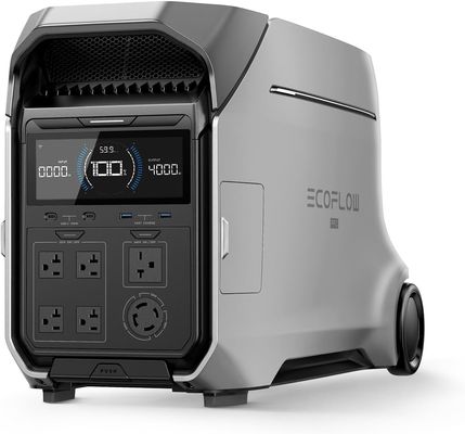 태양 발전기 4000wh 에코플로우 델타 PRO 3 120/240V 4000W AC 출력, 가정용 휴대용 발전소